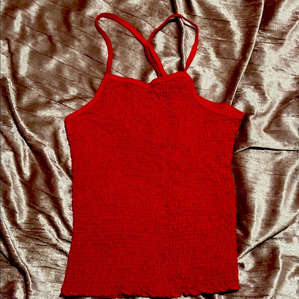 Red tank top